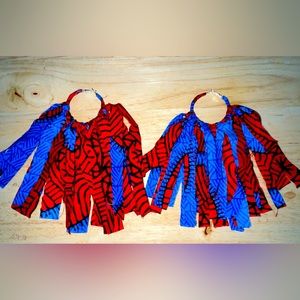Woman’s Ankara tassel earrings